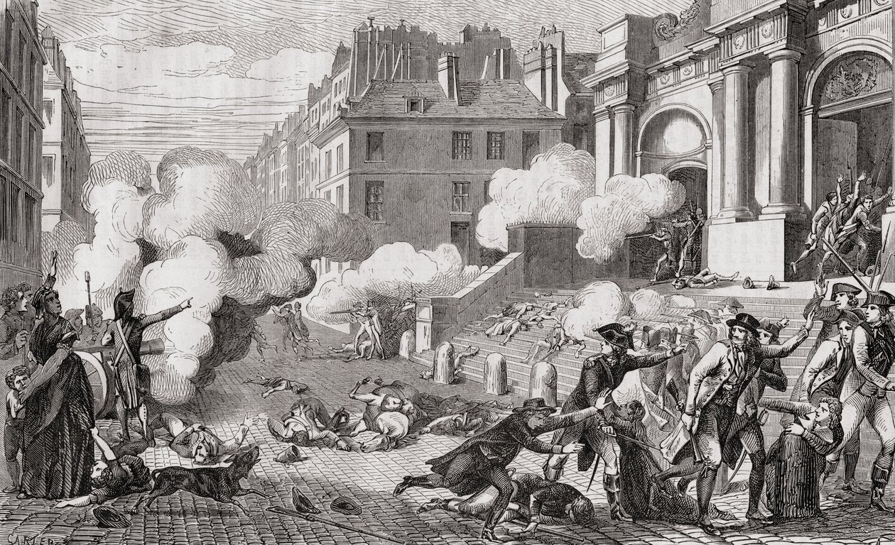 ルイ・ブラン（1811-82）による「革命フランチャイズの歴史」からの、ヴァンデミア13世、1795年10月5日、IVの反乱 作： フランス語学校
