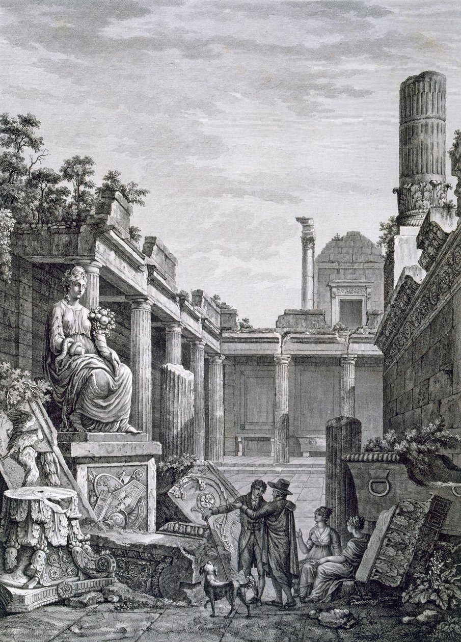 古代フランスのローマ浴場、ニームの内部：Vol I、ニームの記念碑 作： フランス語学校