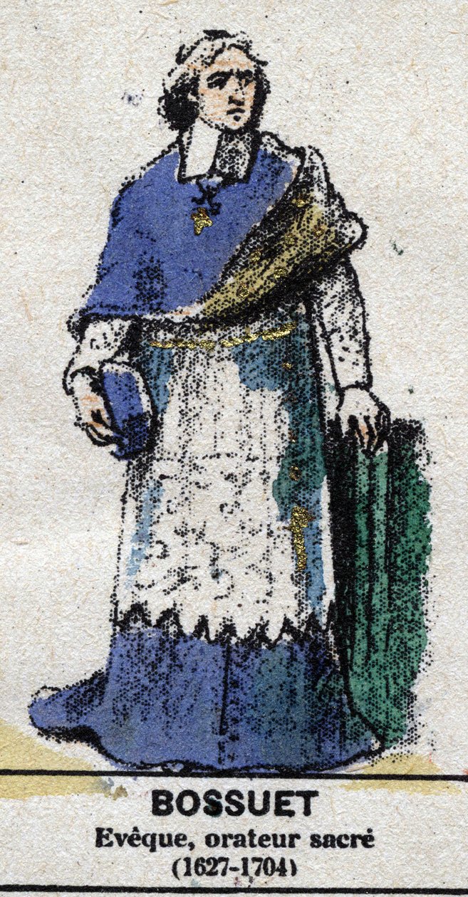 Jacques-Benigne (Jacques Benigne) Bossuet (1627-1704), フランスの作家、プレラート、eveque de Meaux.In "Galeriede Rois et Reines de France et de characters illustrious from 1643 to 1895" エピナルの画像。 作： フランス語学校