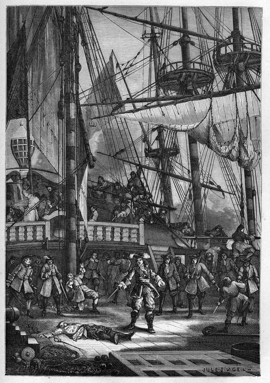 ジャン・バートが「ネプチューン号」のオランダ人船長を殺害 - ジャン・バート（1650-1702）が「ネプチューン号」のオランダ人船長を殺害 - フランソワ・ギゾー作「L