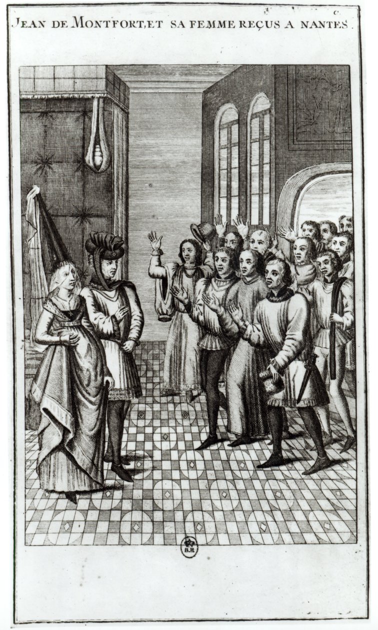 ジャン・ド・ブルターニュ（1293-1345）モンフォール伯と彼の妻はナントで歓迎された 作： フランス語学校