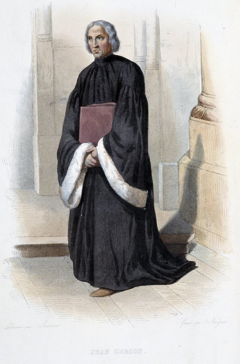 ジャン・ド・ゲルソン（フランスの司祭・神学者、1363-1429年） - パリのMennechet社の「Le Plutarque francais」に掲載。 作： フランス語学校