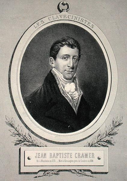 Johann Baptist Cramer (1771-1858) アルフレッド・ルモワンヌの彫刻（リトグラフ）。 作： フランス語学校