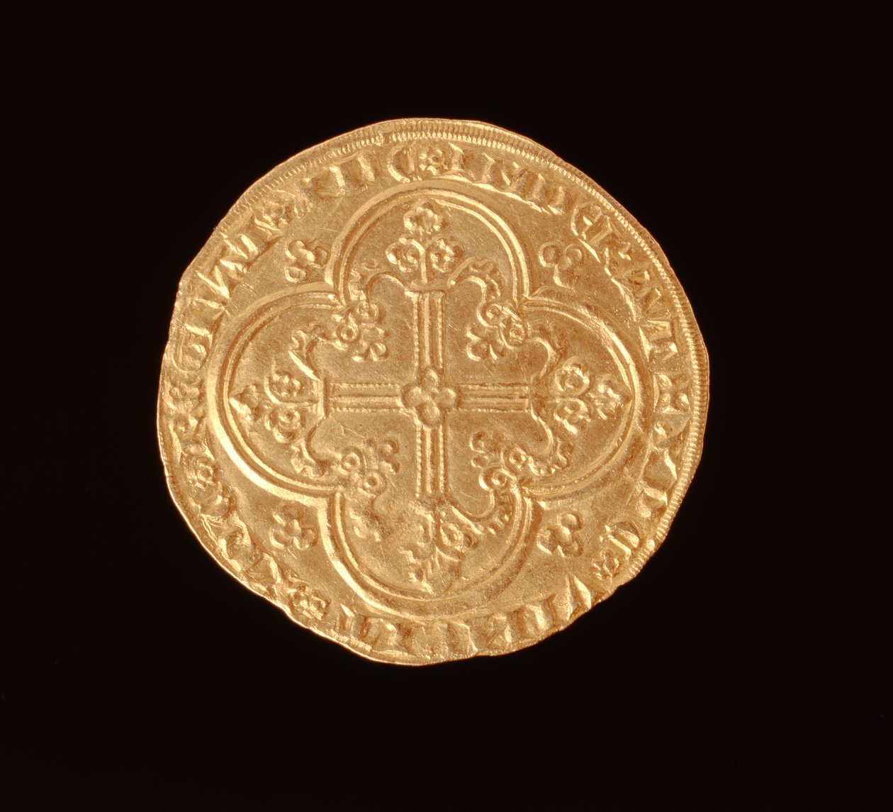 John II The Good（1319-64）King of France、Franc a Cheval、1350-64（reverse）（gold）（obverse for see 168067） 作： フランス語学校