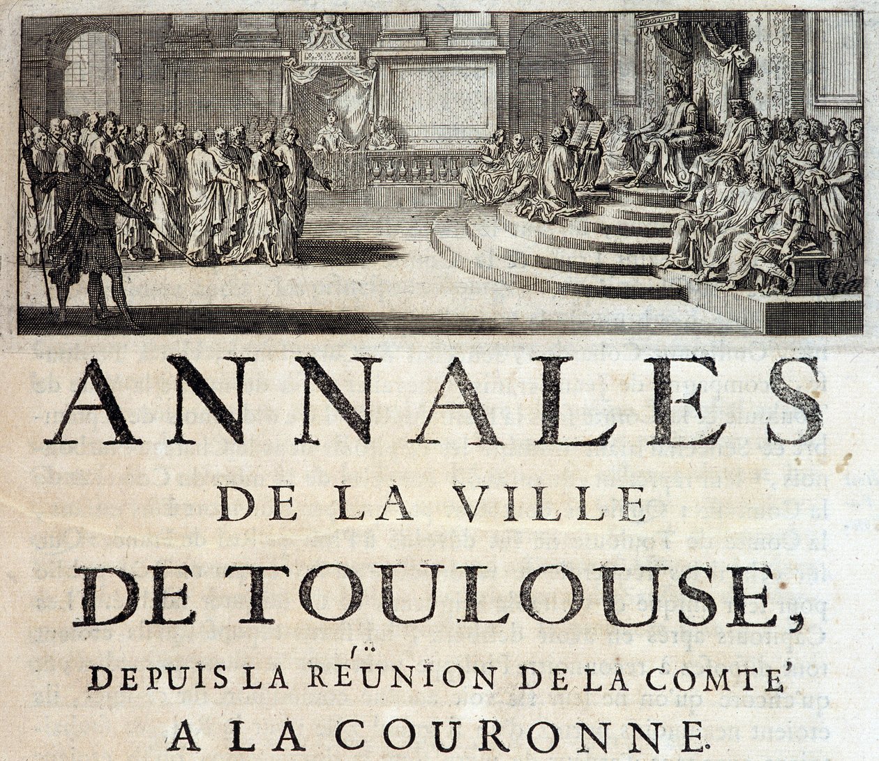 1272年にトゥールーズに滞在したフィリップ・ハーディ王（Germain de Lafaille著『Annales de la ville de Toulouse』トゥールーズ刊 作： フランス語学校