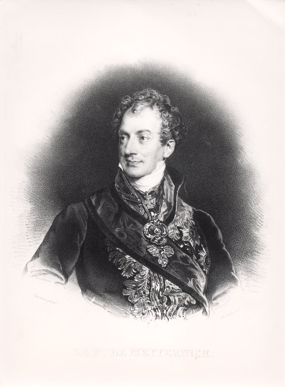 クレメンスヴェンツェルネポムクローター（1773-1859）メッテルニヒウィネブルグ王子、1815年 作： フランス語学校