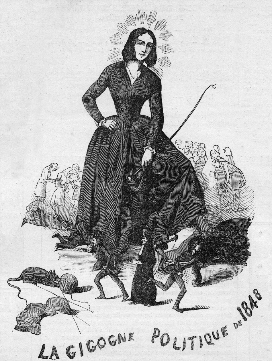 1848年の政治的ジゴク（ジョージ・サンド（オーロール・デュパン、バロネス・デュドヴァン）（1804-1876）フランスの作家）。 作： フランス語学校