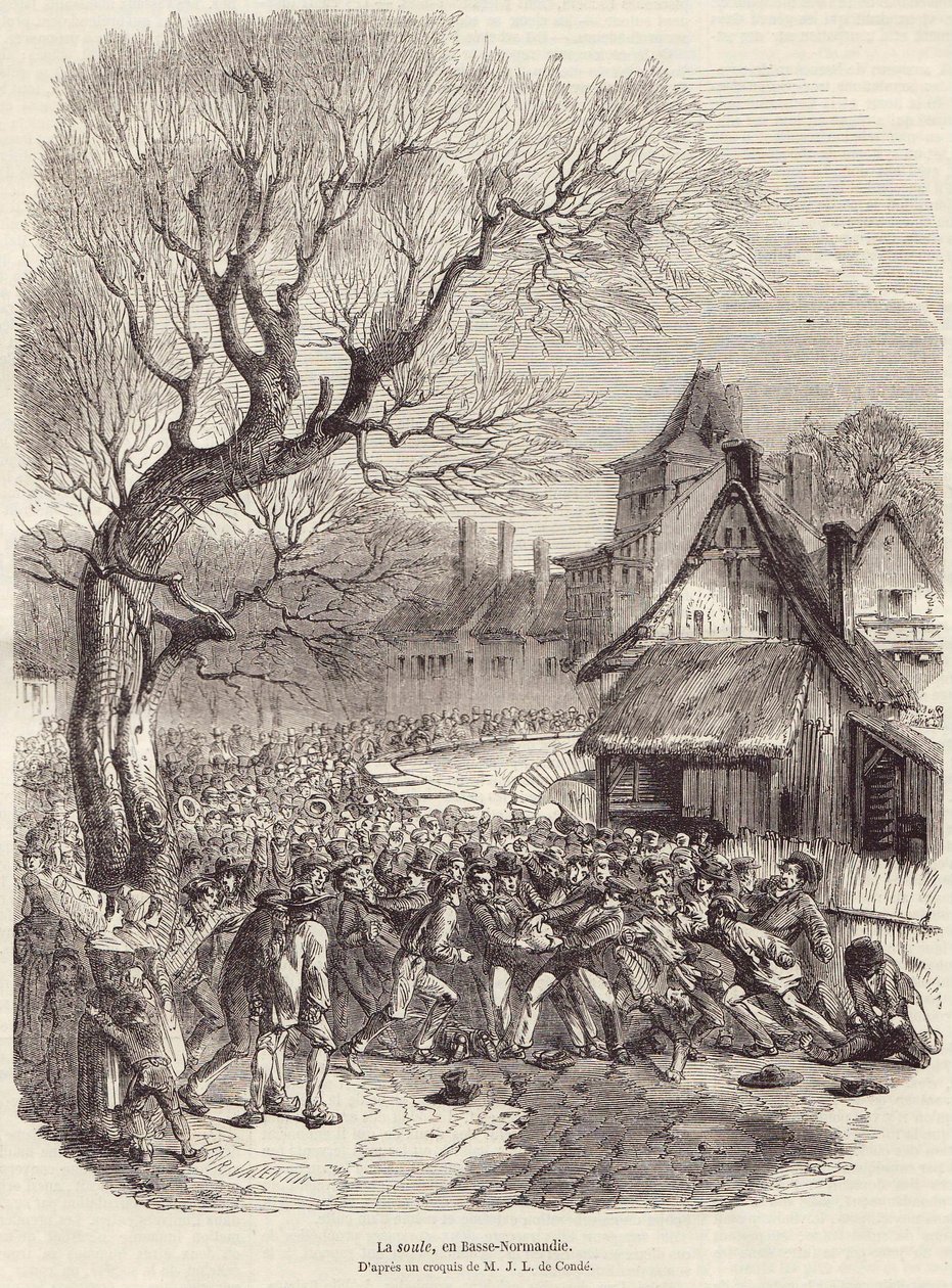 1852 年 2 月 28 日、ロウアー ノルマンディーのラ スールのパブ。 作： フランス語学校