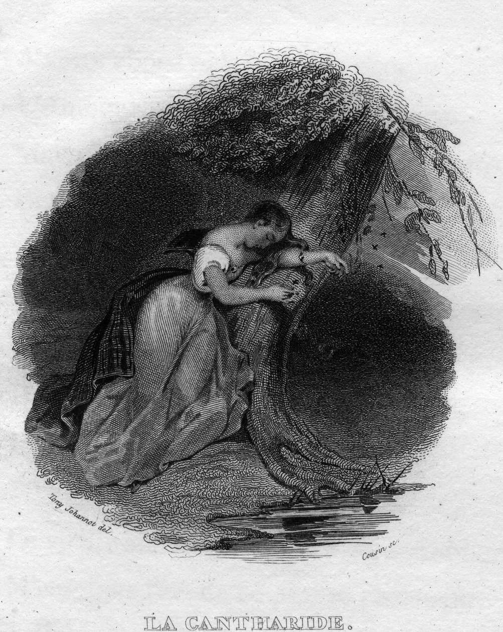 La cantharid Chanson de Beranger in "Oeuvres completes" (1834) by Pierre Jean de Beranger (1780-1857) フランスの詩人、作詞家。 作： フランス語学校
