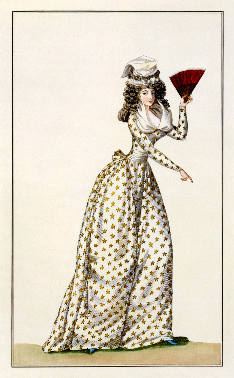 Journal of Fashion and Taste、1791のレディーススタードレス 作： フランス語学校