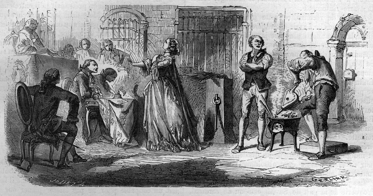 王妃の首飾り事件：マダム・ド・ラ・モット（1756-1791） モーリス・ラシャトレ著「Histoire des papes-Kings-queens-et-empereurs a travers les centuries」に掲載された挿絵 作： フランス語学校
