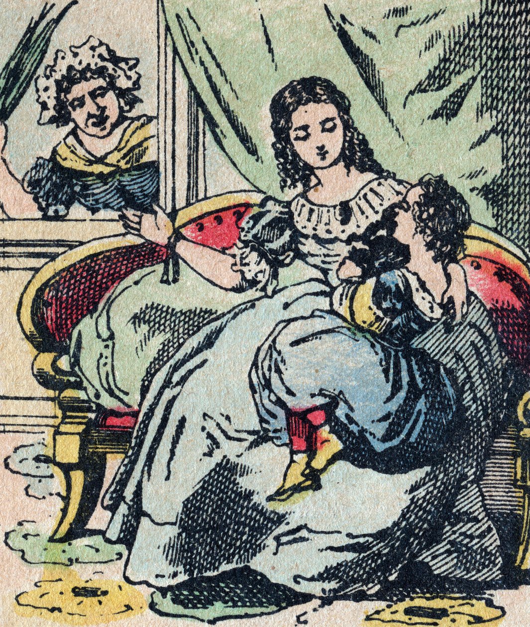 Le Pere Fouettard（フランス語で「鞭打ちの父」の意）は、いたずらっ子を懲らしめる伝説的な民話の人物で、その妻であるLa Mere Fouettardは、賢い子供を叱らない鞭打ちの母である - Epinalの写真 作： フランス語学校