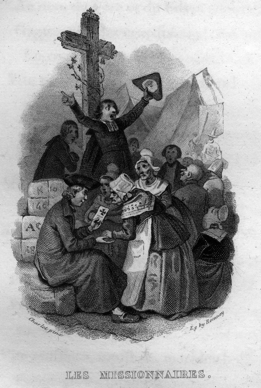 フランスの詩人・作詞家であるピエール・ジャン・ド・ベランジェ（1780-1857）の「Oeuvres completes」（1834年）に収録されている「Les Missionnaires Chanson de Beranger」。 作： フランス語学校