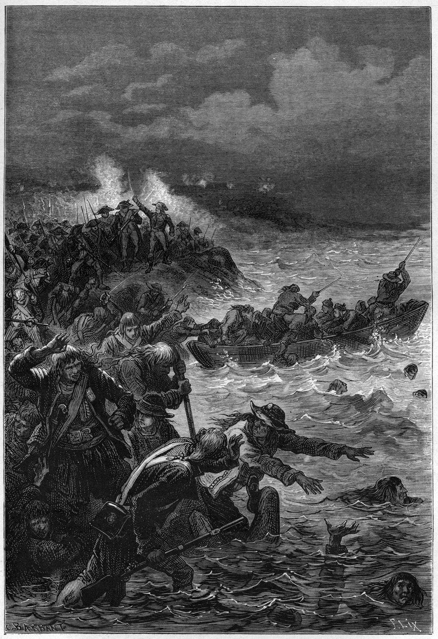 革命期のフランス人将軍ルイ・ラザール・オッシュ（1768-1797）の「Les vendeens vaincus à Quiberon」。 作： フランス語学校