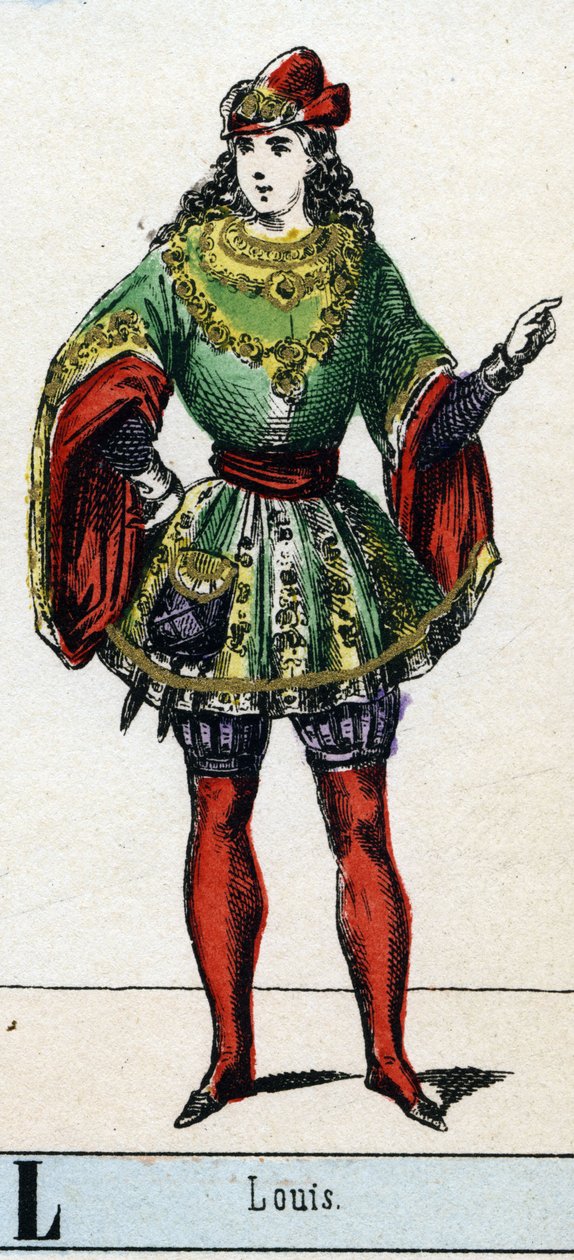 Letter L like Louis.テアトル美術館のアベセダリー。1830年頃、エピナルの画像化。寸法：37,7x47,5cm。木版画、ステンシル、金箔貼り。個人蔵。 作： フランス語学校