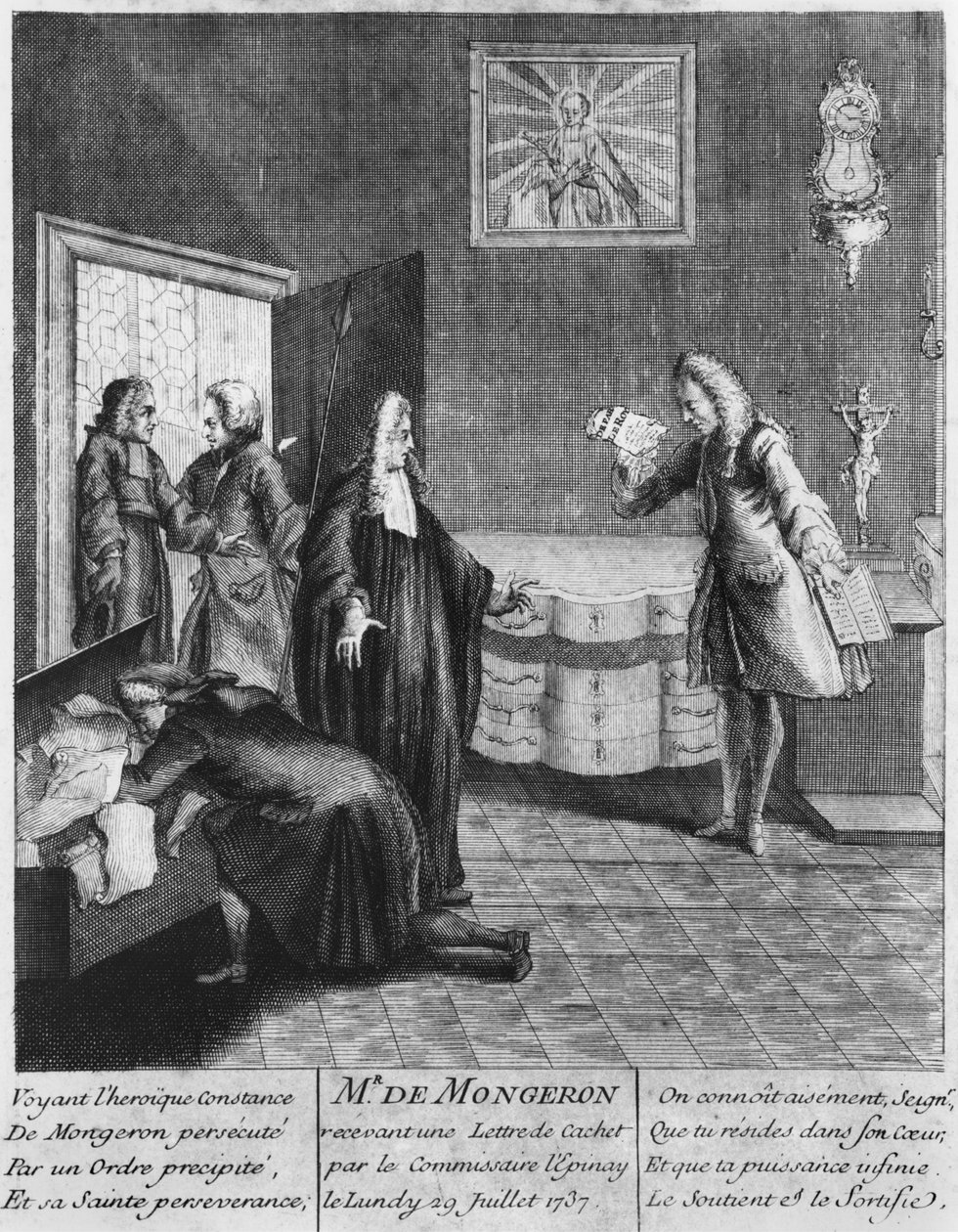1737年、ルイ15世からカシェから手紙を受け取ったルイバジルカレドゥモンジェロン 作： フランス語学校