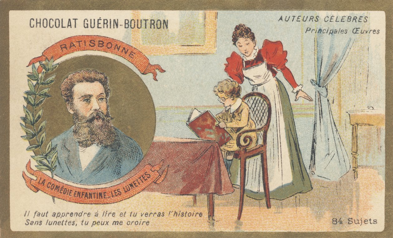 Louis Gustave Fortune Regensbonne（1827-1900）、フランスの手紙の男、「La comedie enfantine-Lesglasses」（1861）の著者 作： フランス語学校