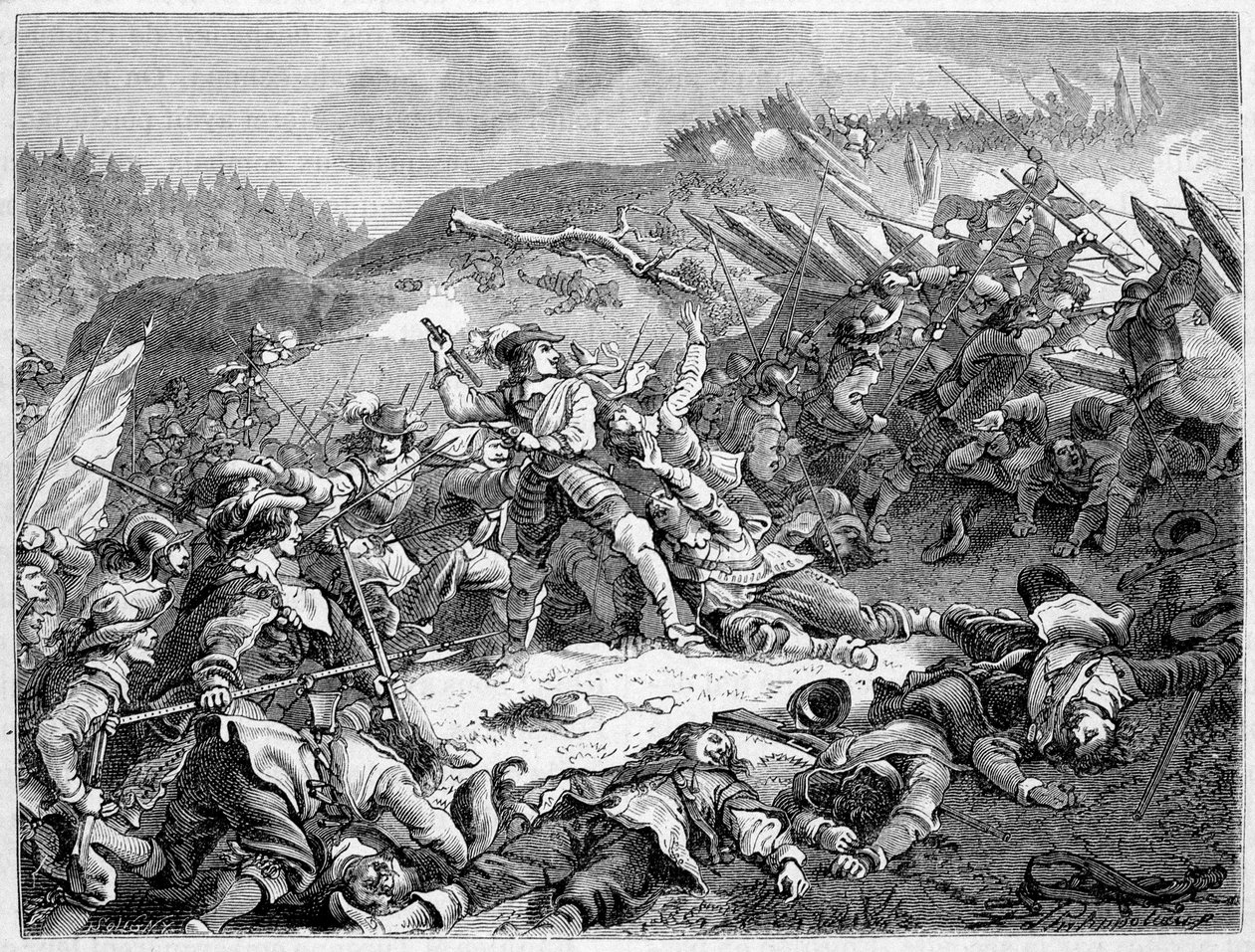 フリブールの戦い（1644年）でのブルボン公ルイ2世（ブルボン・コンド）（グランド・コンド）（1621-1686年）。 作： フランス語学校