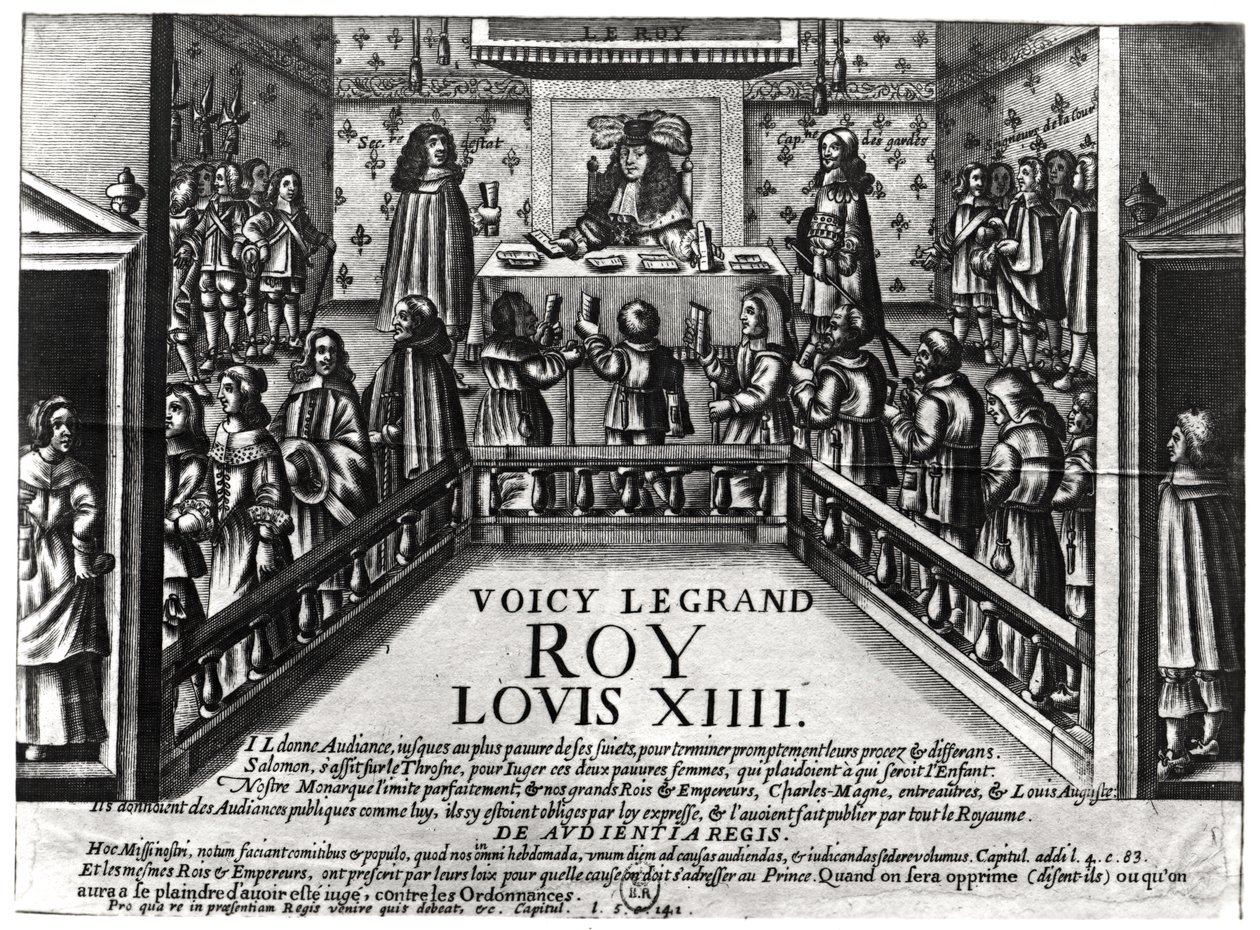 Louis XIV（1638-1715）正義の管理（木版画）（bw写真） 作： フランス語学校