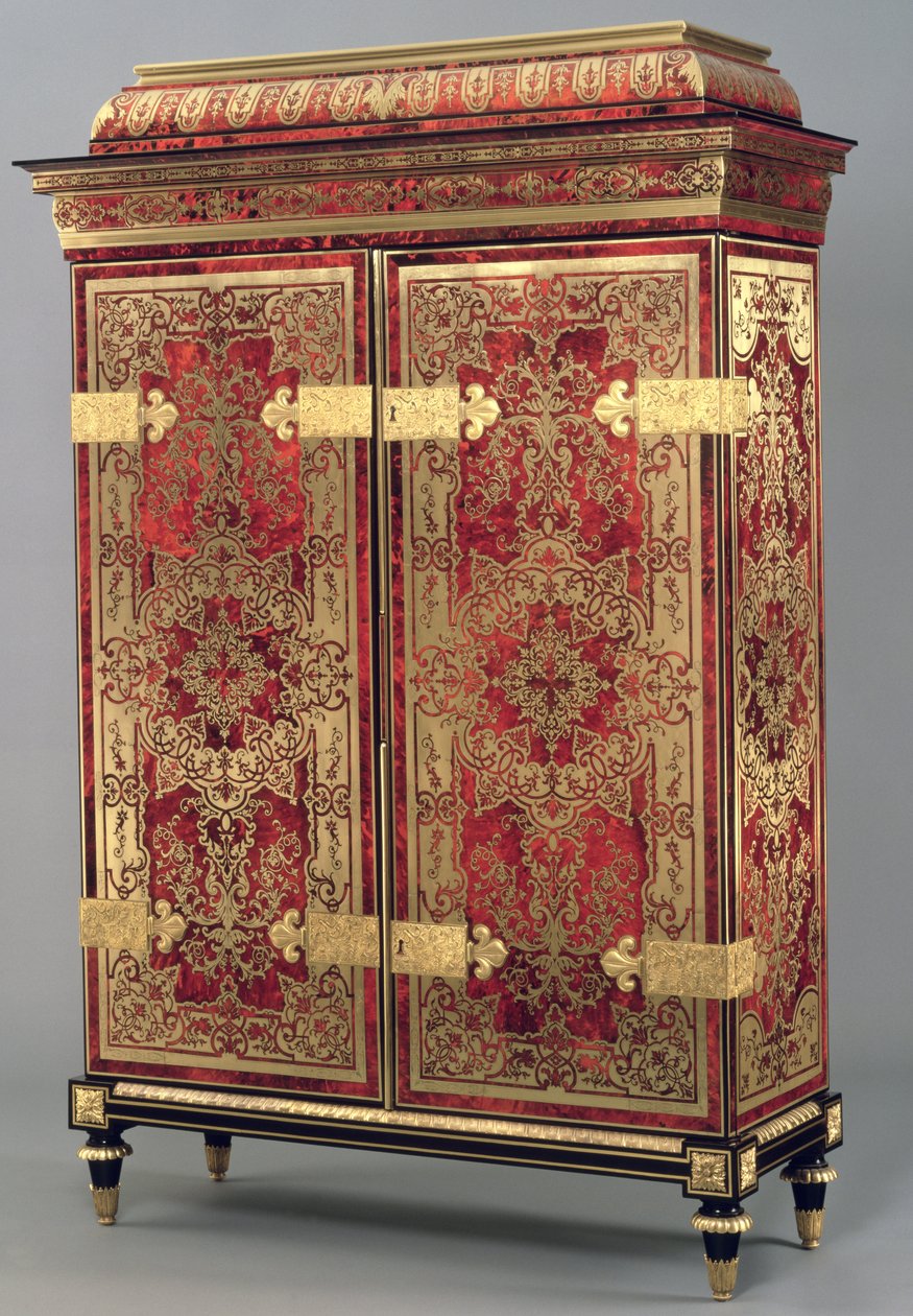 ルイ14世の戸棚、c.1710（真鍮の象眼細工の赤いべっ甲） 作： フランス語学校