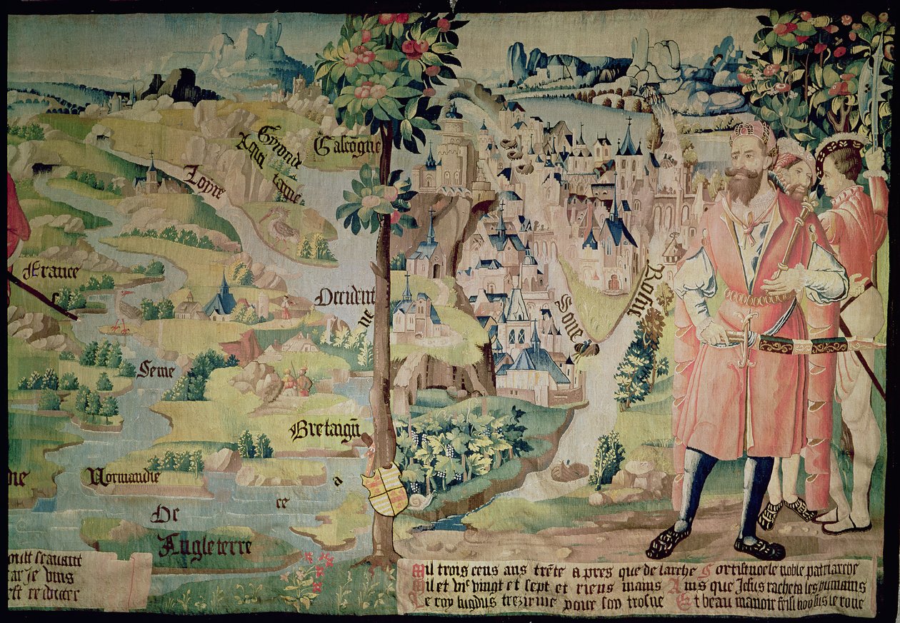 Lugdus（紀元前1672-21年）、リヨン市の代表、アラスワークショップ、1530年頃 作： フランス語学校