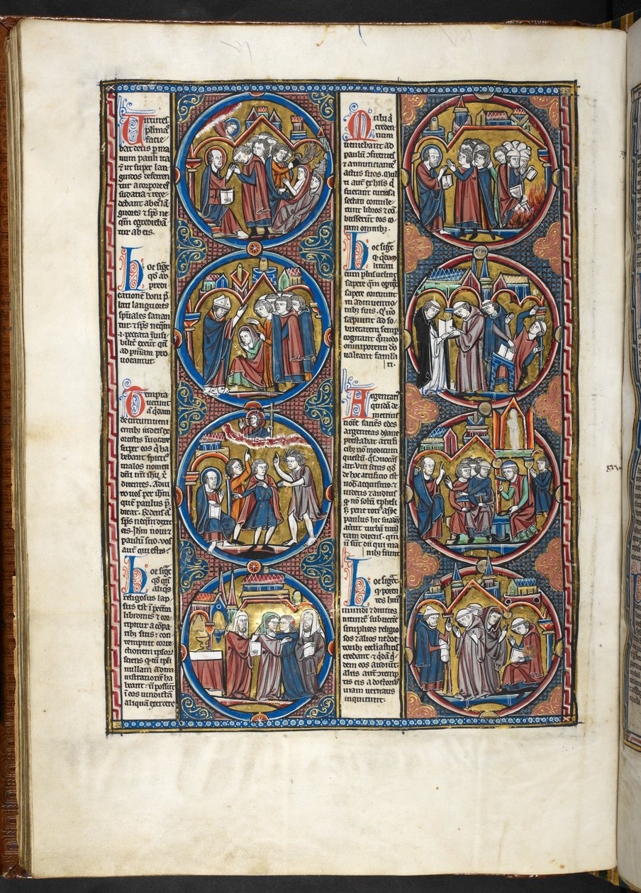MS。 ハーレー 1527、f.80v、聖書のモラリゼ (ベラム) のミニチュア 作： フランス語学校