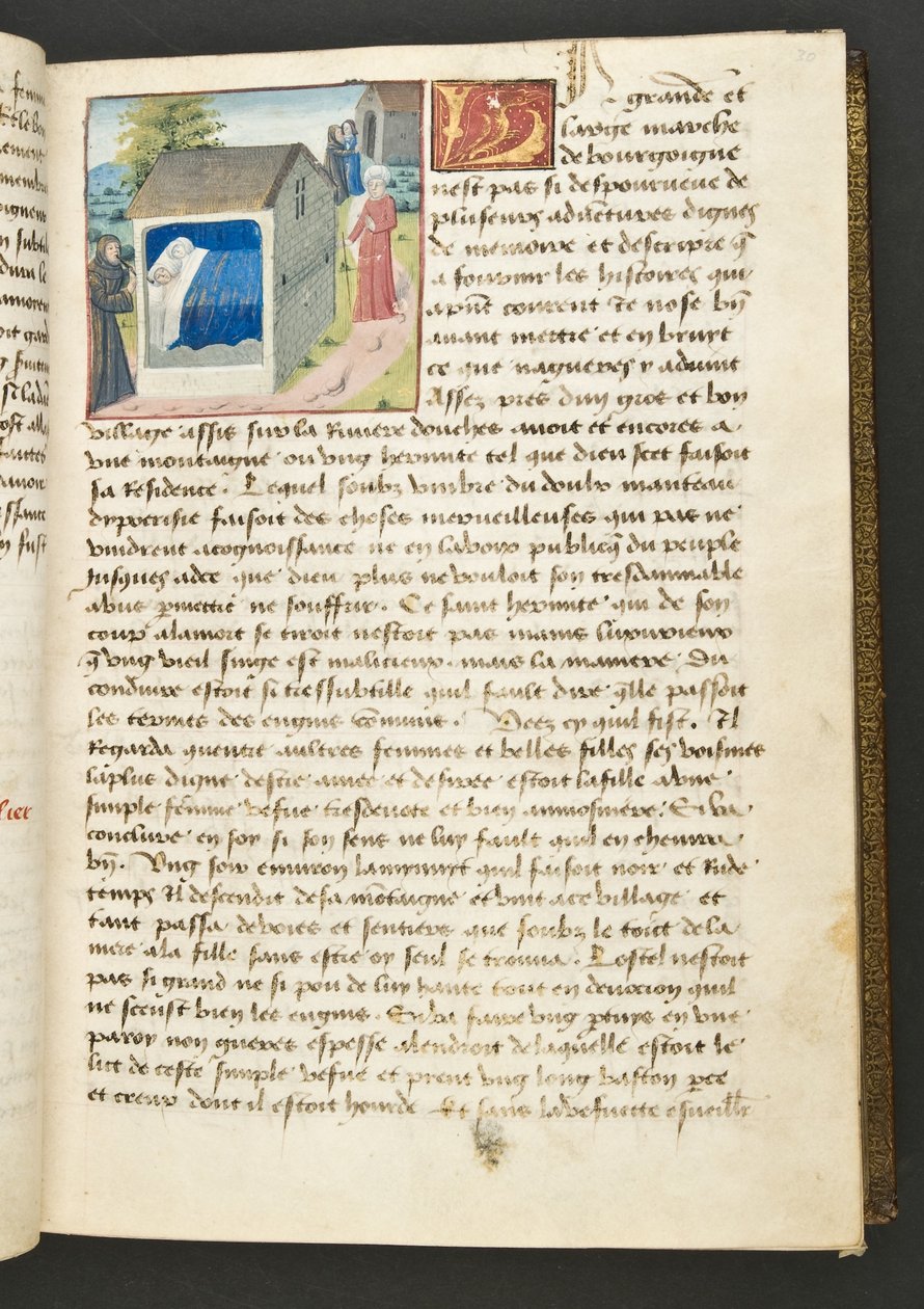 MS Hunter 252 030r Hundred News Newsのページ、c.1461-62 作： フランス語学校