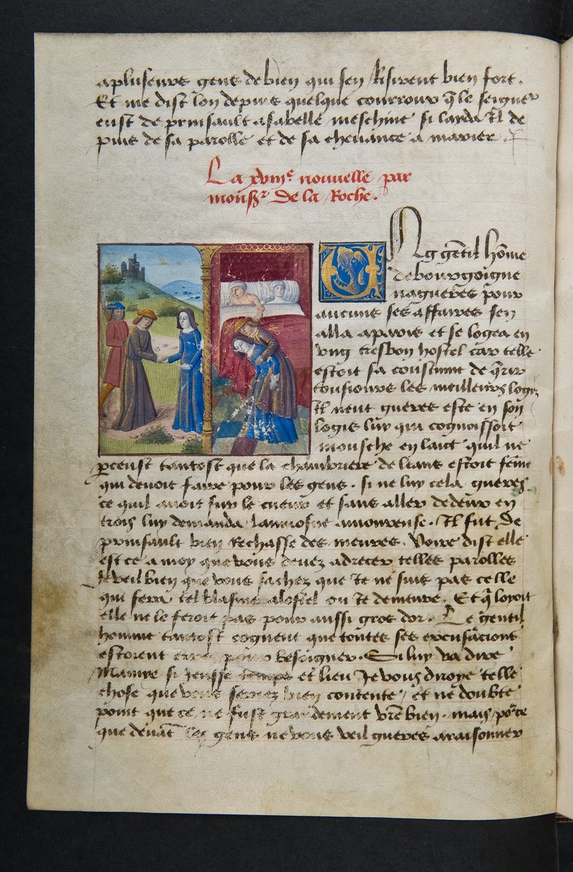 MS Hunter 252 038v Hundred News News、c.1461-62のページ 作： フランス語学校
