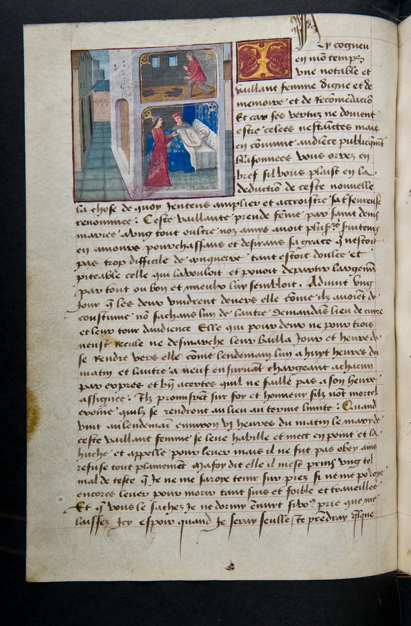 MS Hunter 252 085v Hundred News Newsのページ、c.1461-62 作： フランス語学校