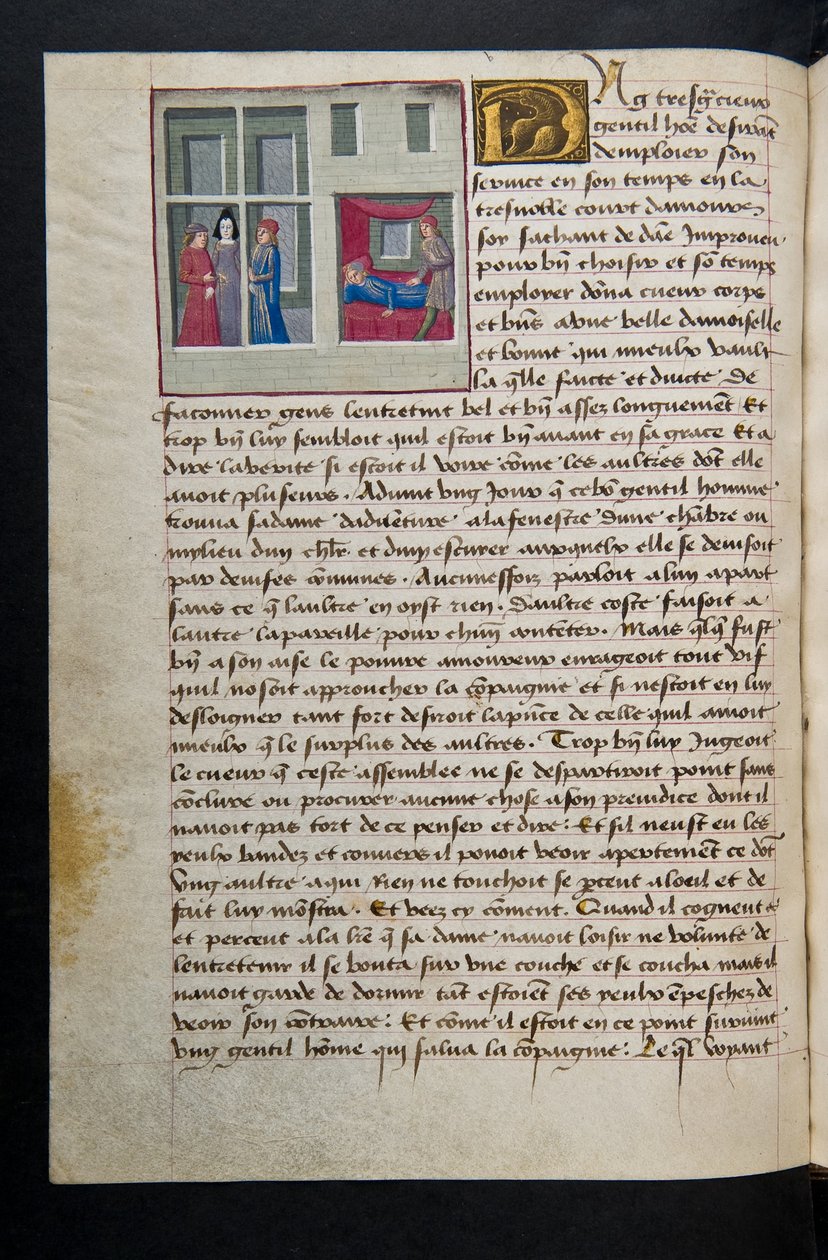 MS Hunter 252 089v Hundred News News、c.1461-62のページ 作： フランス語学校