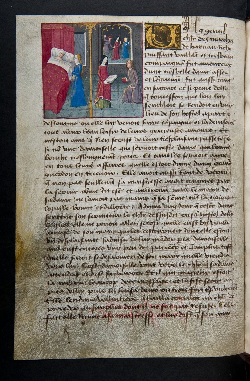 MS Hunter 252 095v Hundred News News、c.1461-62のページ 作： フランス語学校