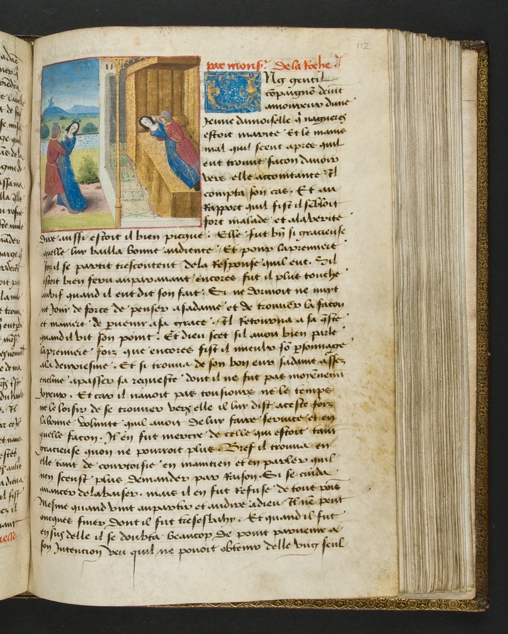 MS Hunter 252 112r Hundred News Newsのページ、c.1461-62 作： フランス語学校