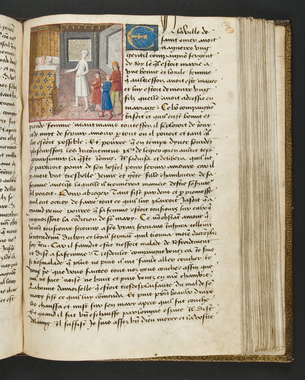 MS Hunter 252 130r Page from Hundred News News、c.1461-62 作： フランス語学校