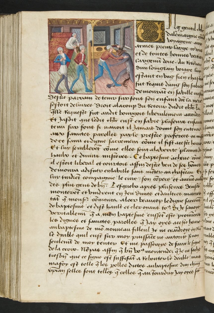 MS Hunter 252 152v Hundred News News、c.1461-62のページ 作： フランス語学校