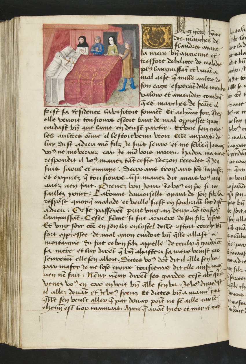 MS Hunter 252 164v Hundred News News、c.1461-62のページ 作： フランス語学校