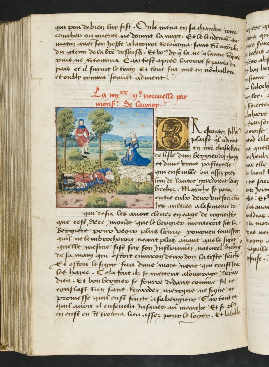 MSハンター252 172vページ、ハンドレッドニュースニュース、c.1461-62 作： フランス語学校
