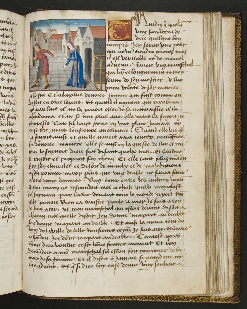MS Hunter 252 175r Page from Hundred News News、c.1461-62 作： フランス語学校