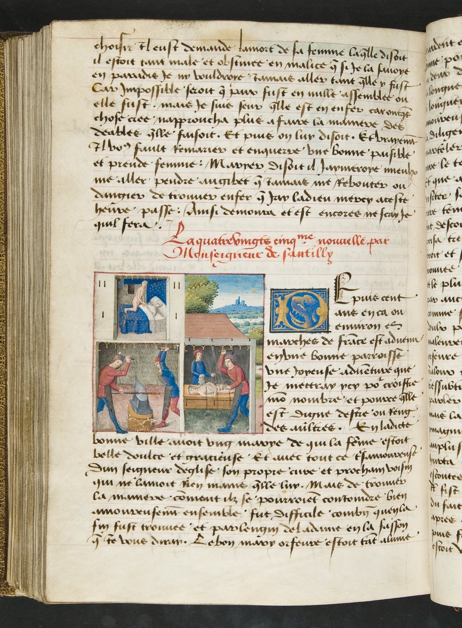 MSハンター252 175vページ、ハンドレッドニュースニュース、c.1461-62 作： フランス語学校
