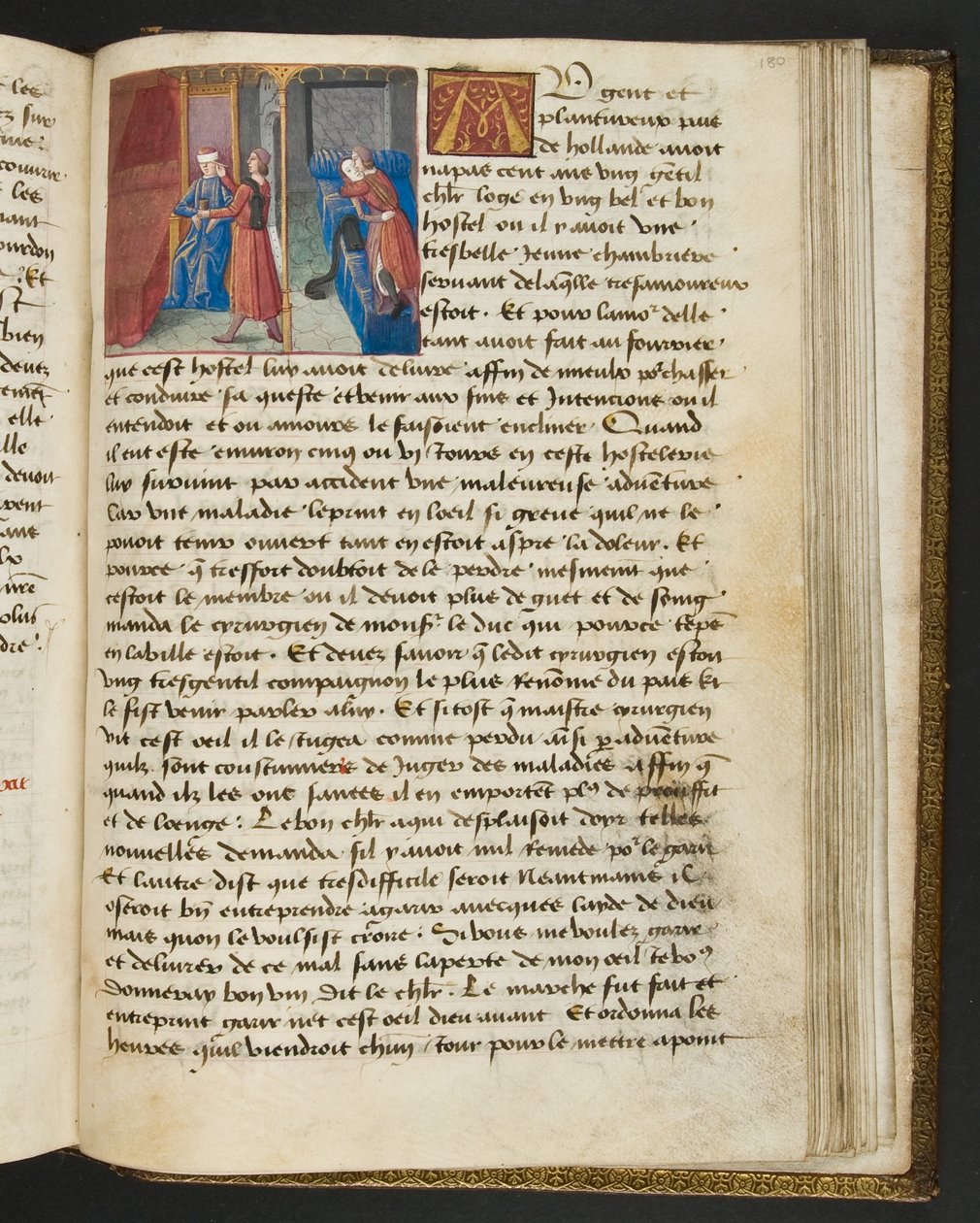 MS Hunter 252 180r Page from Hundred News News、c.1461-62 作： フランス語学校