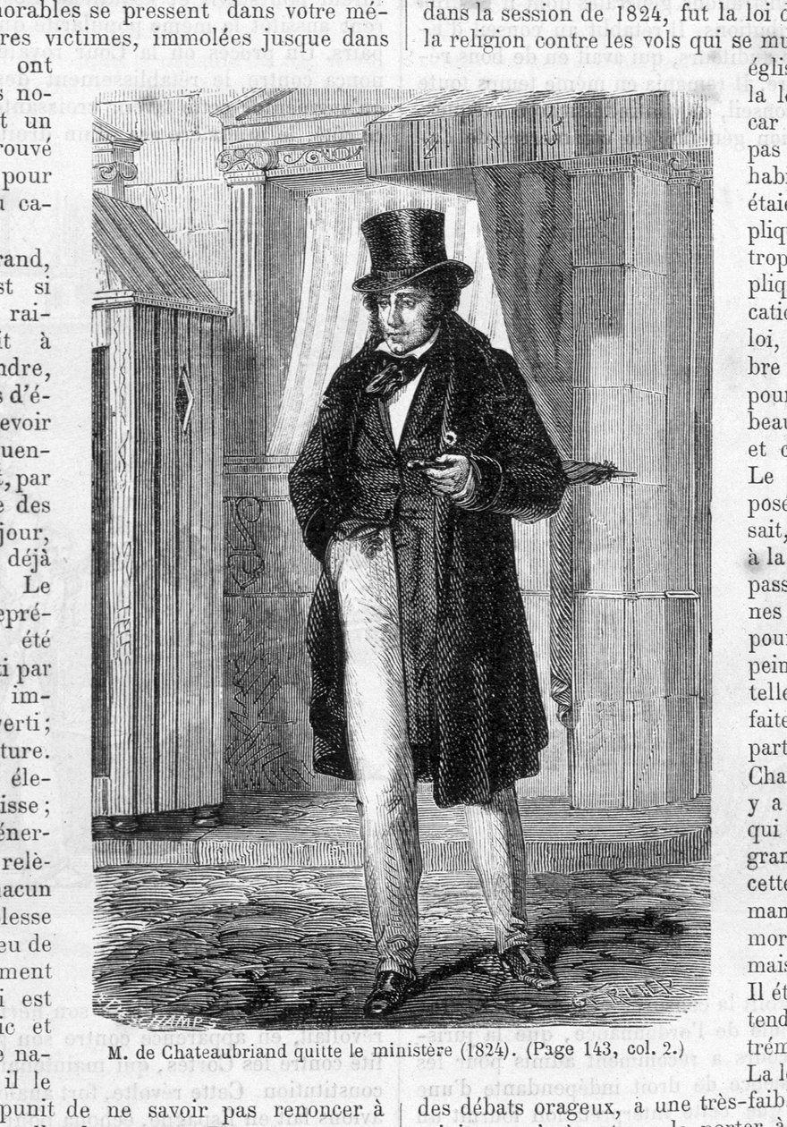 M.ド・シャトーブリアンが省庁を去った（1824年）。 作： フランス語学校