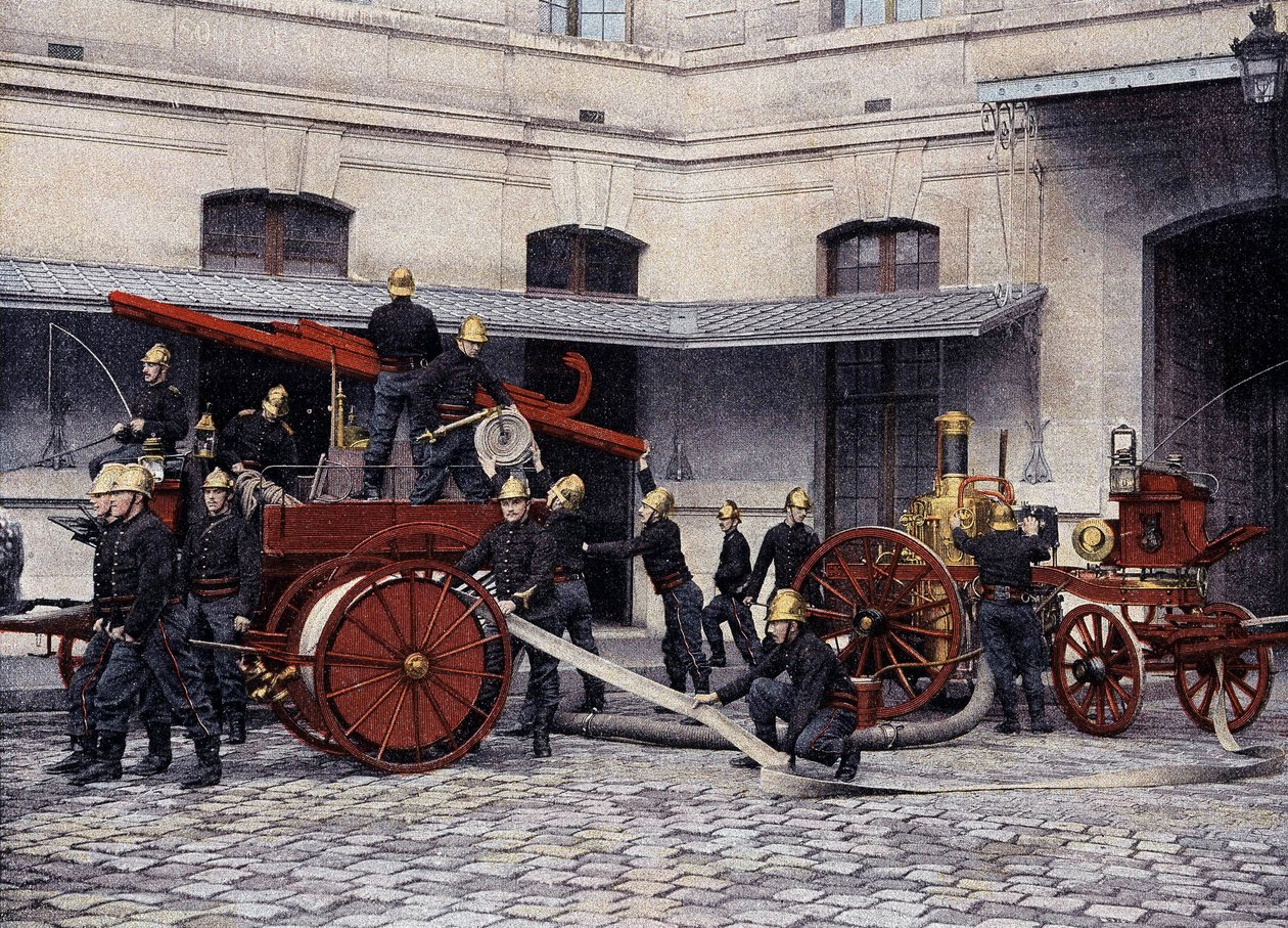 パリの消防隊員の作戦行動 - "Album militaire "にて - 消防隊員 作： フランス語学校