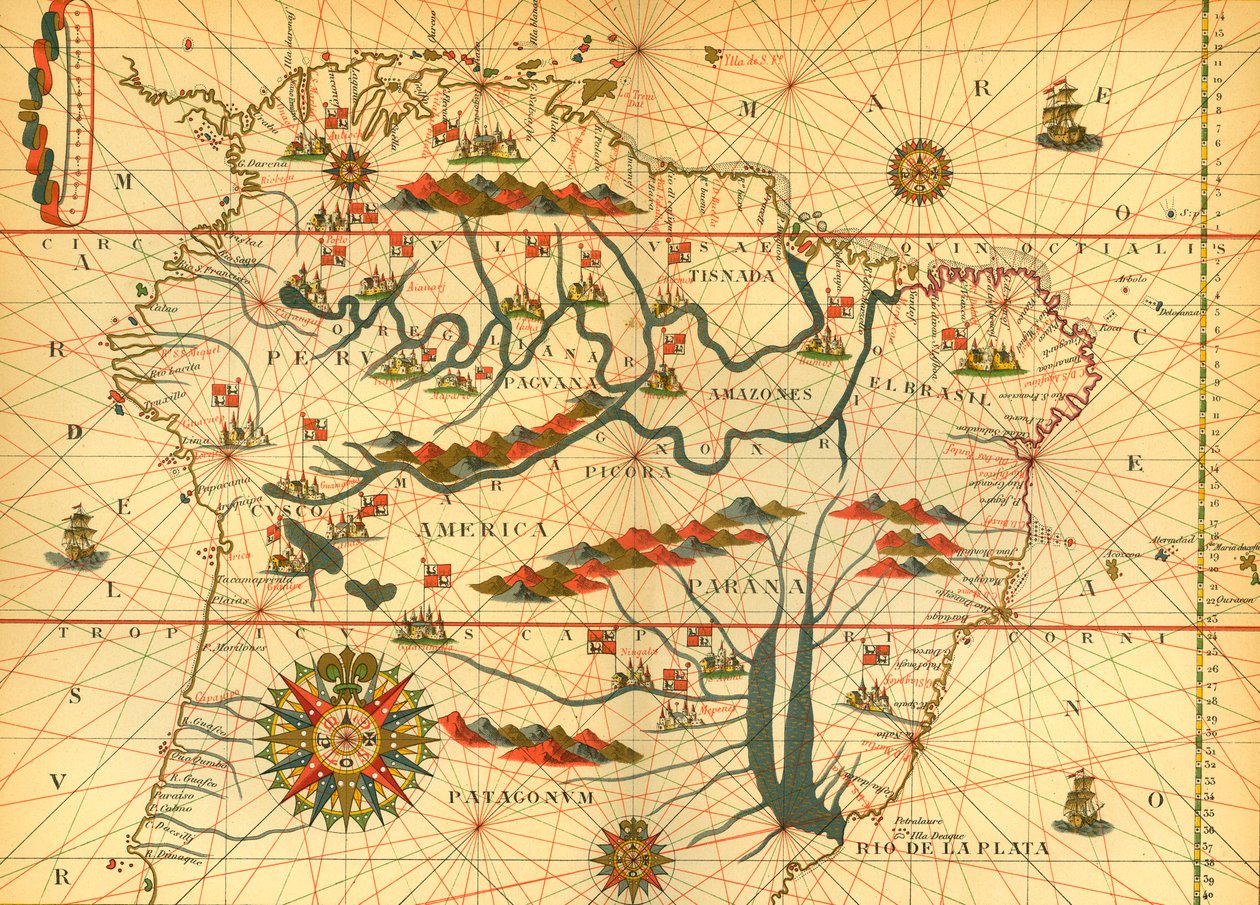 南アメリカの地図 作： フランス語学校