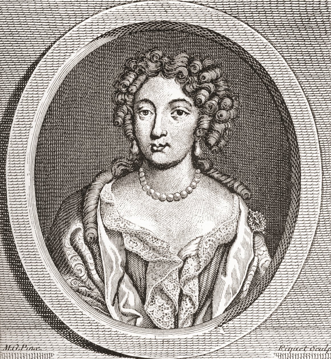 MarieAngéliquede Scorailles、16611681。フランスの貴婦人で、ルイ14世の多くの愛人の1人。 Les Heures Libresから1908年に出版されました。 作： フランス語学校