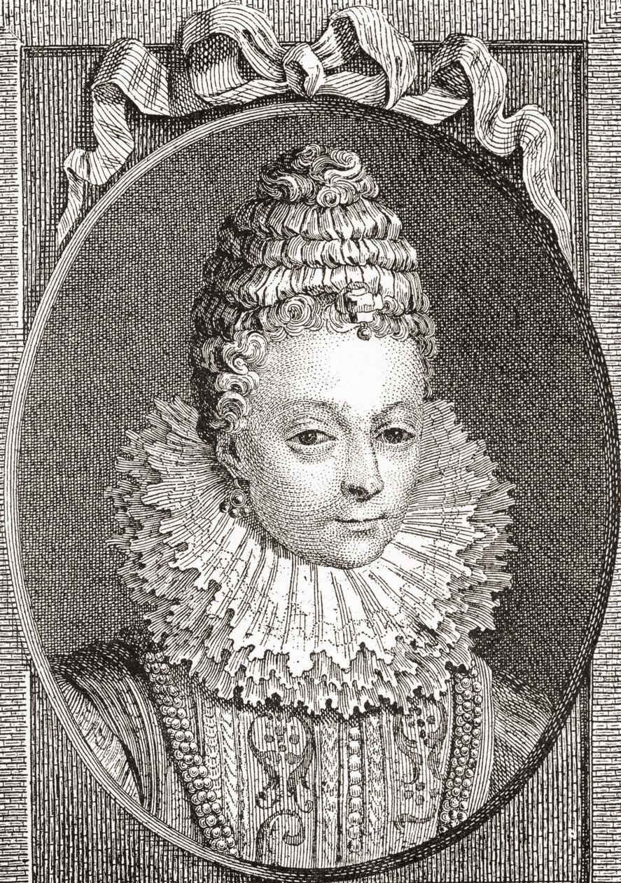 マリー・ド・メディシス、1575年、1642年。フランスのヘンリー4世の2番目の妻としてフランスの女王の配偶者。 Les Heures Libresから1908年に出版されました。 作： フランス語学校