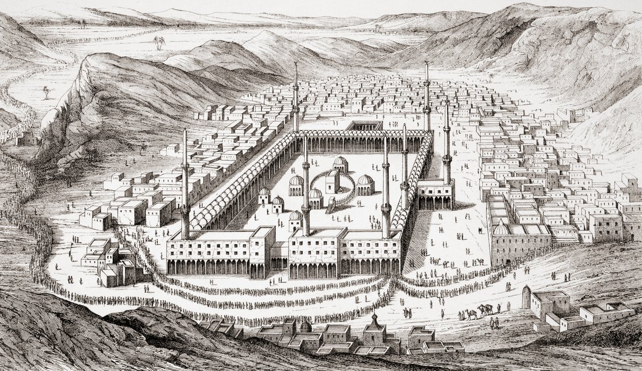 メッカ（サウジアラビア）、1860年頃ストラスブールで出版された『L