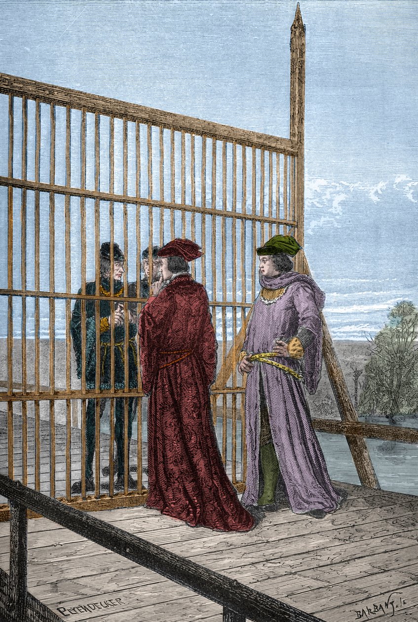 1475年8月29日、フランス王エドワード4世とルイ11世のPecquignyでの会談 - Treat de Picquigny（ソンム県）でのルイ11世とエドワード4世の会談により、百年戦争が終結する - 「L