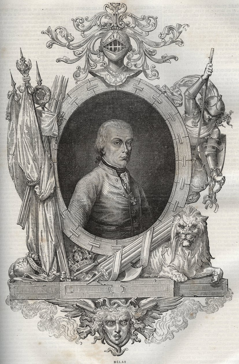 Michael Friedrich Benedikt baron von MELAS (1729-1806), feldmarschal - モーリス・ラ・シャレストによる新国民百科事典 - 1870年-。 作： フランス語学校