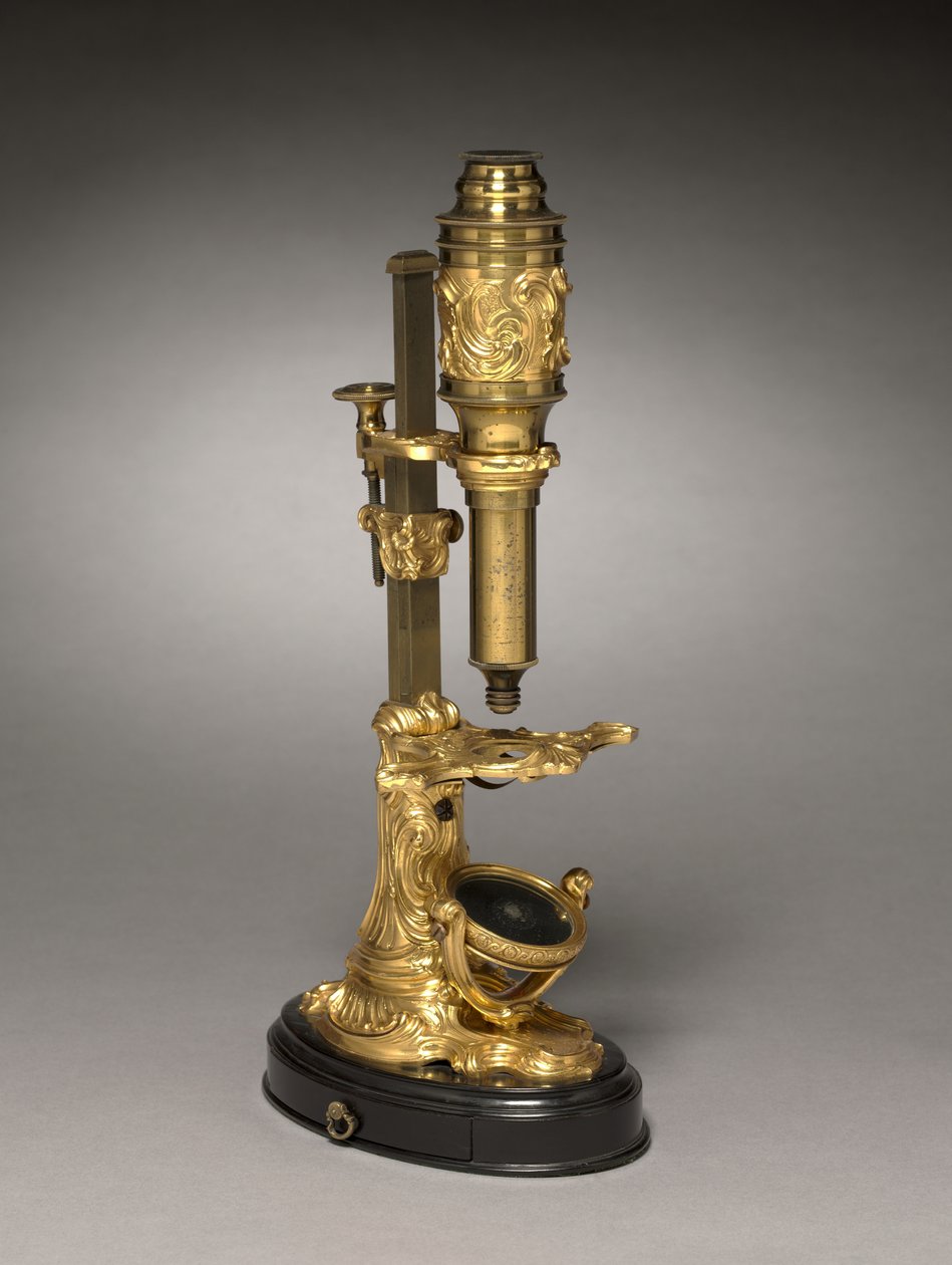 顕微鏡、c.1745-1765 作： フランス語学校