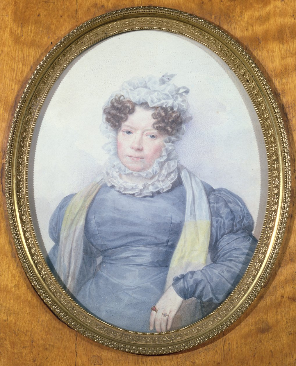 マダムスウェッチンのミニチュアポートレート（1782-1857）（紙のトイレ） 作： フランス語学校