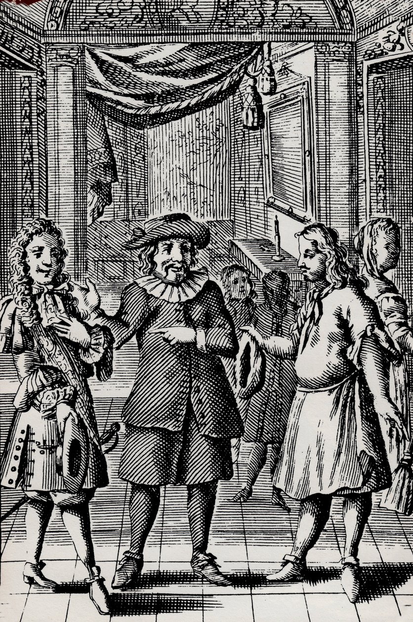 Miser」（モリエールの作品、Jean-Baptiste Poquelin（1622-1673）のペンネーム）のエングレーヴィング - MoliereのL
